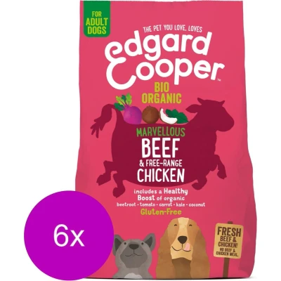 Afbeelding van 6x Edgard &amp; Cooper Hondenvoer Bio Rund Kip 700 gr