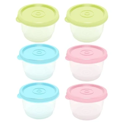 Afbeelding van Xpieoyrm 6 pack voedselcontainers, kleine lunchbox, BPA vrij, praktische opbergdoos voor in de keuken, vriezer
