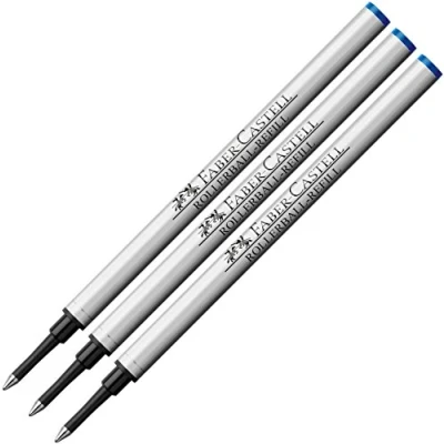 Afbeelding van Faber Castell 148712 navulling rollerball Basic (3 pack, blauw)