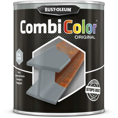 Afbeelding van rust oleum combicolor hoogglans ral 7001 staalgrijs 750 ml