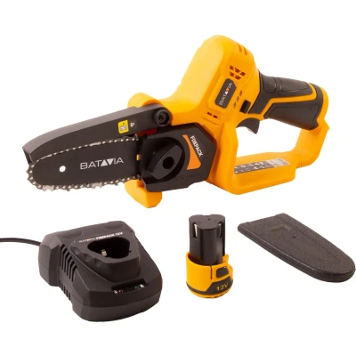 Afbeelding van Mini kettingzaag Nexxsaw® set 12V Incl. 2.0 Accu / 2.4 Ah Oplader Perfecte compacte voor het snoeien van bomen en versnipperen groenafval Fixxpack
