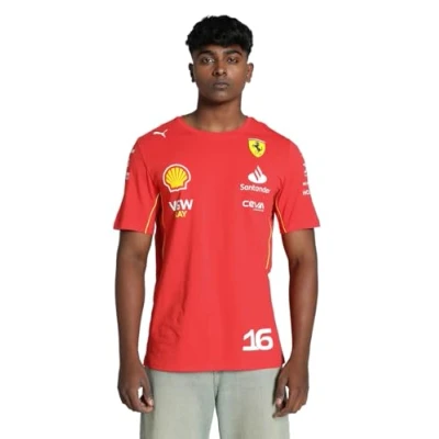 Afbeelding van Puma Scuderia Ferrari Carlos Sainz Tshirt print, Heren, Maat: 3XL, Rosso corsa
