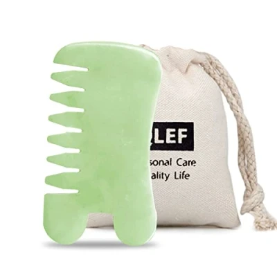 Afbeelding van jade Gua sha gereedschap voor schrapen, massage, handgemaakt, kujaw/gua bord, Graston spa acupunctuurbehandeling, triggerpoint