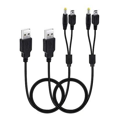 Afbeelding van Mcbazel 2 in 1 PSP Charging Cable, 2Pcs USB Cable Charger for PSP3000/2000/1000