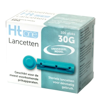 Afbeelding van HT One,TD Gluco One prik lancetten 30G 100 stuks