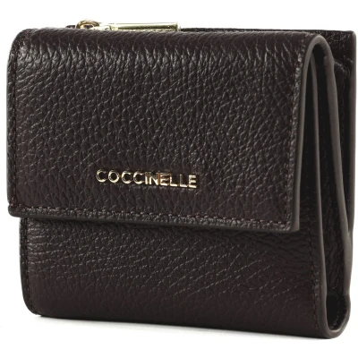Afbeelding van COCCINELLE Metallic Soft Wallet Grained Leather Prune