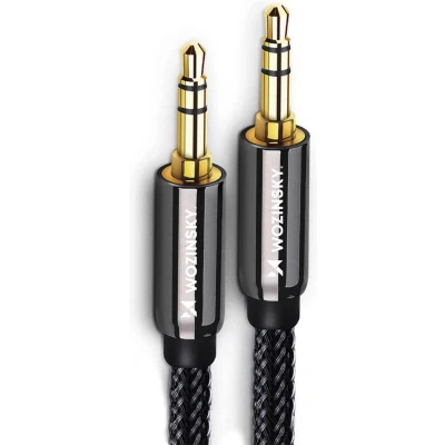 Afbeelding van Wozinsky universele mini jackkabel 2x AUX kabel 2 m zwart