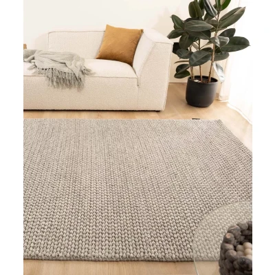 Afbeelding van Wollen Vloerkleed Løkke Lichtgrijs 300x400 Cm
