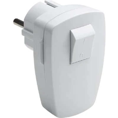 Afbeelding van Meister Veiligheidscontactstekker wit 250 V 16 A met 2 polige schakelaar maximale kabeldoorsnede 1,5 mm² IP20 interieur zijdelingse invoer/hoekstekker / 7421210