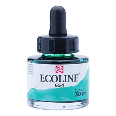 Afbeelding van Ecoline Vloeibare Aquarelfles 30 ml Dennengroen 654 (11256541)