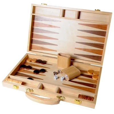 Afbeelding van Buffalo Backgammon ingelegd hout 38,1 cm (38,1cm)