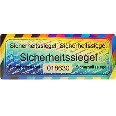 Afbeelding van 50 stuks 3D hologram veiligheidszegel met serienummer 50x20mm zilver glanzend veiligheidszegel, kwaliteitszegel garantiezegel veiligheidslabels zelfklevend label echtheidszegel