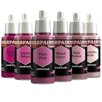 Afbeelding van The Army Painter, Warpaints Fanatic Flexible Triad: Pinks 6 x 18 ml acrylverf, miniatuur hobbyschilderij, kwaliteitsverf voor wargaming