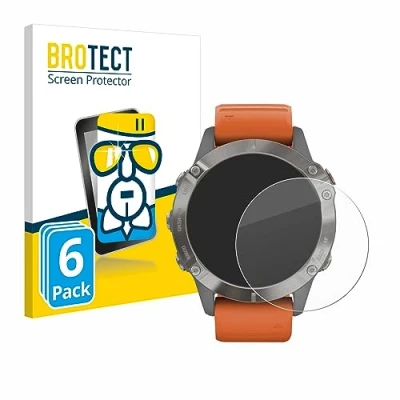 Afbeelding van BROTECT Glas Screen Protector voor Garmin Fenix 6 Pro Solar (6 Stuks) Schermbeschermer [9H Hardheid, Beschermglas Folie niet Gehard Glas]