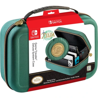 Afbeelding van Game Traveler Nintendo Switch Case Deluxe Zelda Groen