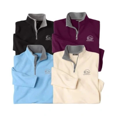 Afbeelding van ATLAS FOR MEN 4 pack microfleece sweaters Sport Mountain Heren Verkrijgbaar in grote maten M