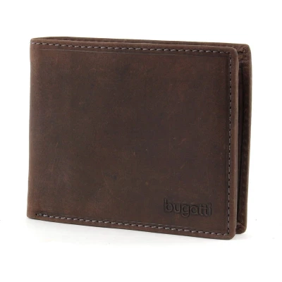 Afbeelding van bugatti Hunter Coin Wallet met Flap 8CC Metalen Logo Bruin, bruin