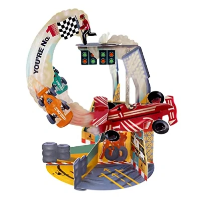 Afbeelding van Santoro Pendulum, 3D pop up wenskaart Formule 1 raceauto&#039;s Grand Prix, F1, voor hem, vader, kinderen, verjaardag, Vaderdag