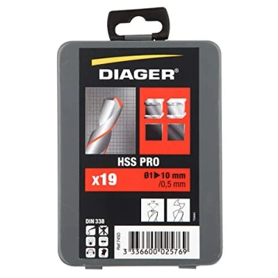 Afbeelding van Diager 745d Set 19 HSS boren Pro 1 10/0,5 mm