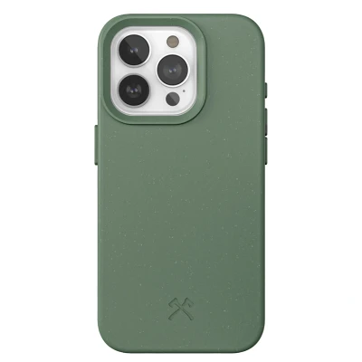 Afbeelding van Apple iPhone 15 Pro Max MagSafe Hoesje Kunststof Woodcessories Hardcase/Backcover Groen Telefoonhoesje Shockproof/Valbescherming