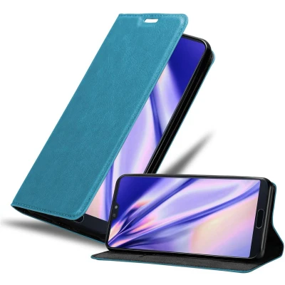 Afbeelding van Cadorabo Hoesje geschikt voor Huawei P20 PRO / PLUS in BENZINE TURKOOIS Beschermhoes Case magnetische sluiting