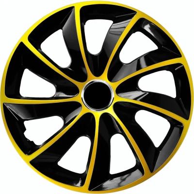 Afbeelding van NRM STIG Extra Wieldoppen 17&quot; Set van 4 stuks / Kunststof Goud/zwart