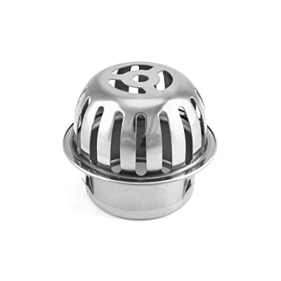 Afbeelding van QWORK® gootbladbescherming, RVS gootbescherming voor regenpijp maat Ø83mm