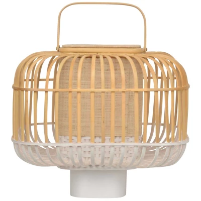 Afbeelding van Forestier Bamboo square tafellamp small white