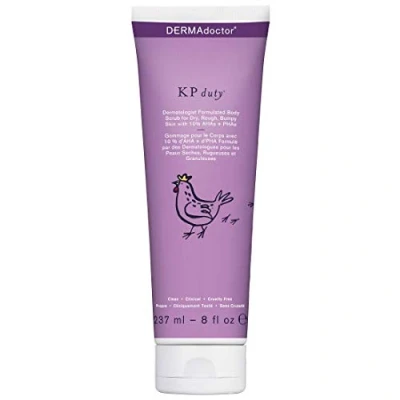 Afbeelding van DERMAdoctor KP Duty Body Scrub, dermatologisch geformuleerde peeling voor keratose pilaris en droge, ruwe, oneffen huid met 10% AHA&#039;s + PHA&#039;s, 8 fl oz