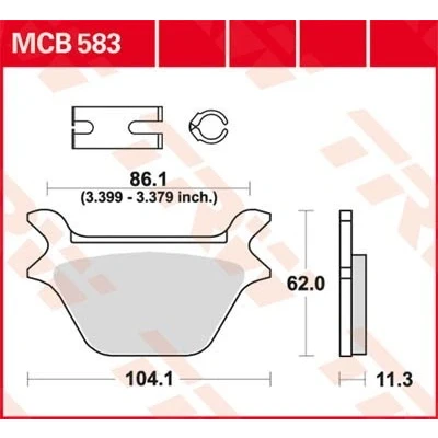 Afbeelding van Remblokkenset, schijfrem TRW MCB583