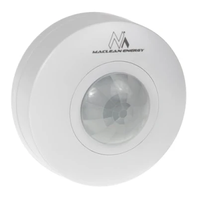 Afbeelding van Maclean PIR bewegingsmelder voor plafondmontage 360e schemerdetector bereik 6m max. belasting 1200W, IP20, MCE314 W