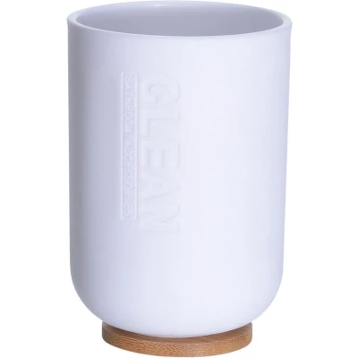 Afbeelding van DoaBuy drinkbeker 7 x 10 cm PP bamboe white wit