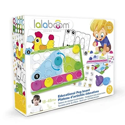 Afbeelding van Lalaboom Activiteitenbord met educatieve kralen ( 20 stuks)