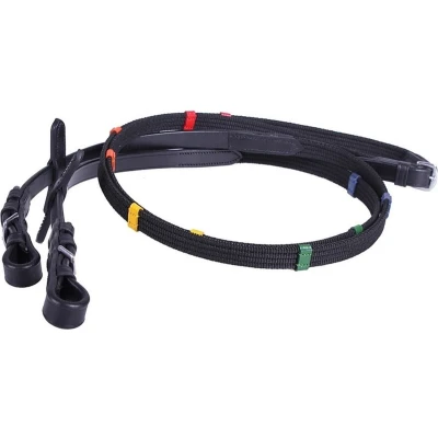 Afbeelding van QHP Teugel gekleurde stops maat Full black