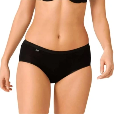 Afbeelding van Sloggi 2P Basic Plus Midi Briefs Zwart katoen 44 Dames