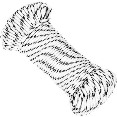 Afbeelding van vidaXL Boottouw gevlochten 4 mmx100 m polyester wit4