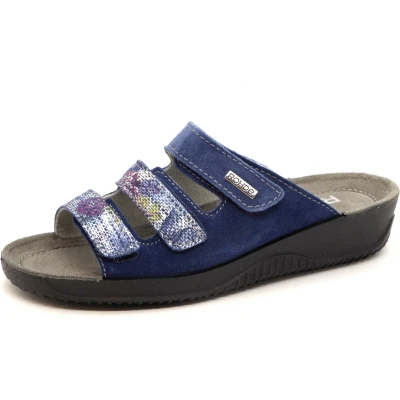 Afbeelding van Rohde Dames Slipper 1932 55 Jeansblauw/Multi Maat 36