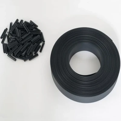 Afbeelding van IDMarket Set verduisterende lamellen PVC grijs L.60 M voor rasterpaneel