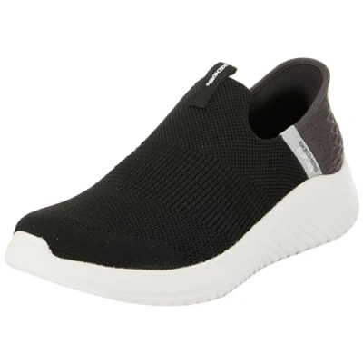 Afbeelding van Skechers Jongens Slip On voor jongens, Zwart Textiel Wit Zilver Trim, 33.5 EU