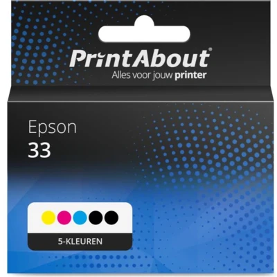 Afbeelding van Huismerk Epson 33 (C13T33374012) Inktcartridge 5 kleuren Voordeelbundel