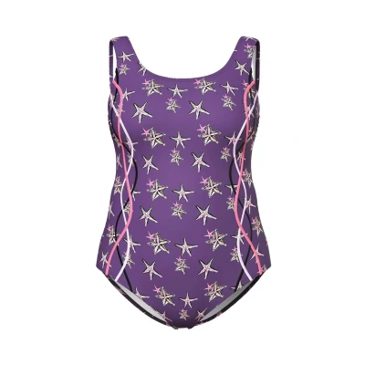 Afbeelding van Ulla Popken Badpak, Dames, Maat: 42, Violet