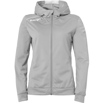 Afbeelding van Kempa Player Sweater met rits, Dames, Maat: XL, Dark grau melange weiß