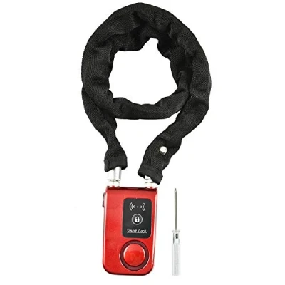 Afbeelding van Bluetooth Smart Fietsslot, Smartphone Controle Waterdicht Kettingslot, 110dB Hoge Decibel Trillingsalarm Anti Diefstal Fietsslot