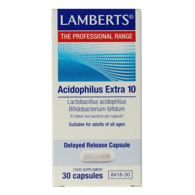 Afbeelding van Lamberts Acidophilus Extra 10, 30 Veg. capsules