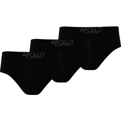 Afbeelding van Apollo heren slips Zwart Maat XXL boxer ondergoed Slip Naadloos
