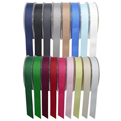 Afbeelding van SR SUPER RIBBONS®™ Kwaliteit Reels Grosgrain Lint, 3 mm 6 10 15 25 &amp; 40 20/50 meter op harde plastic rollen (crème, x 20 m)