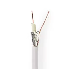 Afbeelding van Coaxkabel RG6T 10,0 m Minirol Wit Nedis