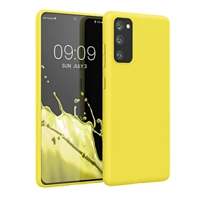 Afbeelding van kwmobile telefoonhoesje compatibel met Samsung Galaxy S20 FE hoesje Zachte case voor smartphone Back cover in stralend geel