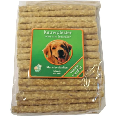 Afbeelding van Zak a 100 munchy staaf naturel 9/10 mm/12 cm Gebr. de Boon
