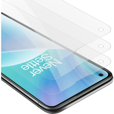 Afbeelding van Cadorabo 3x Screenprotector geschikt voor OnePlus Nord 2T in KRISTALHELDER Tempered Display Pantser Film beschermglas